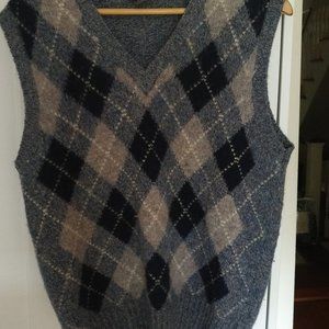 Vintage Argyle Lambswool Vest from Lord and Tayor